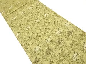 アンティーク　蔦の葉に菊模様織り出し丸帯（材料）